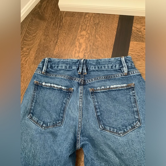 GOOD AMERICAN Good Classic Jeans High Rise Waisted Skinny Frayed Hem Size 28 - Picture 10 of 16